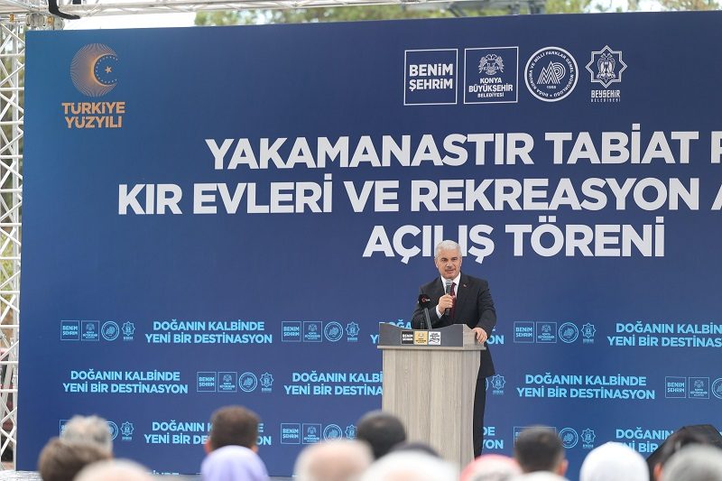Beyşehir Yakamanastır Tabiat Parkı Kır Evleri ve Rekreasyon Alanlarının açılışı düzenlenen törenle gerçekleştirildi.