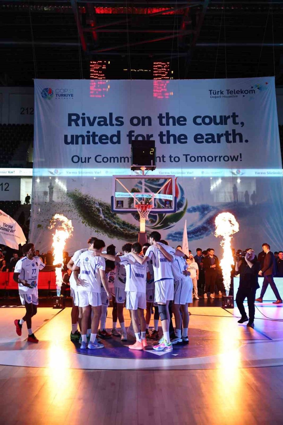 Türk Telekom COP31 mesajını Avrupa basketbol sahnesine taşıdı: "Yarına sözümüz var"