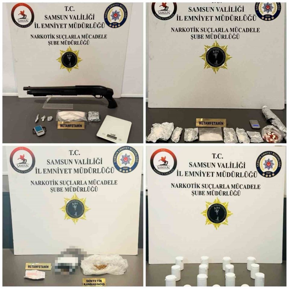 Samsun’da uyuşturucu operasyonu: 10 şahsa adli işlem