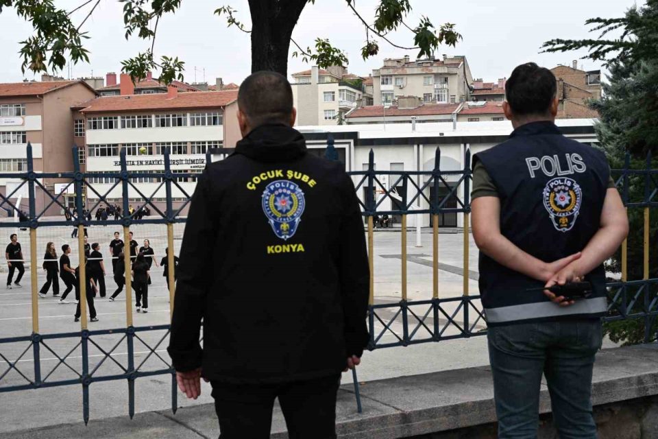 Konya’da okul çevrelerinde sıkı denetim: 25 bin 528 kişi sorgulandı